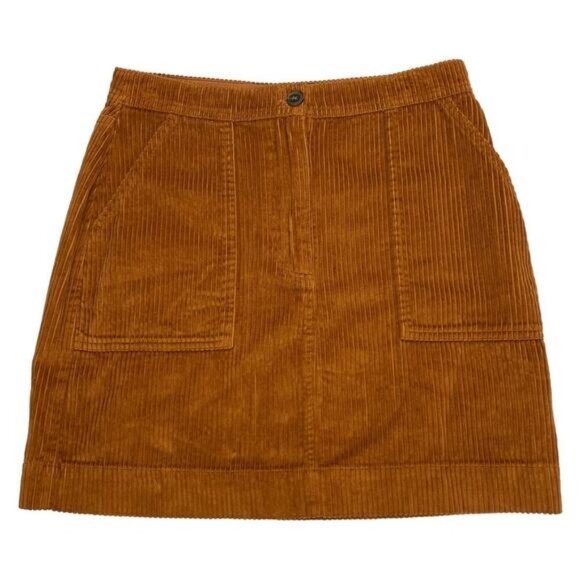 Gap Corduroy Skirt In Copper Brown 2 - Picture 2 of 5